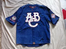 Negro League Atlanta Black Crackers LEATHER PIG SUEDE SAMPLE JERSEY JH Design