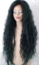 wigs for women halloween costumes, Lace Front, Green Under Tone Wig