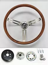 1967 68 Buick Skylark Gran Sport Riviera 15" Stained Wood Grip Steering Wheel (For: 1967 Buick Gran Sport)