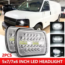 Pair 7''x6'' LED Headlights For Chevy Express Cargo Van 1500 2500 3500 4X4 Truck (For: 2016 Chevrolet Express 2500)