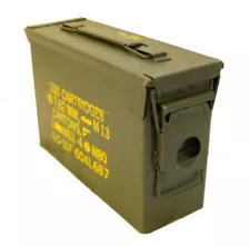 Military Surplus 30 CAL AMMO CAN M19A1 30 Caliber 7.62mm Steel Storage Box VGC