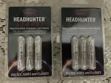 2 Pks Barnett Headhunter Strobe Multicolor Strobing Light Nocks Flashes Pulses