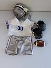 BABW Build A Bear Workshop Outfit NFL Dallas Cowboys Jersey Pants Helmet Cleats