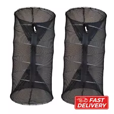 2 Pack Crawfish Trap 24 in Minnow Trap Mesh Collapsible for Crayfish Bait Traps