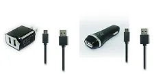 Home Wall AC+Car Charger+5ft USB Cord for Verizon Motorola Droid Ultra XT1080