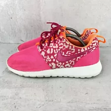 Nike Roshe Run Print Girl's Size 5Y Running Shoes Pink Sneakers Athletic