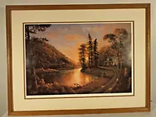 Jessie Barnes "Peaceful Evening" Print, framed at 32.5" x 24.5"