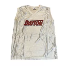 Dayton Flyers Basketball Jersey White UD Size Adult Large Nylon Vintage