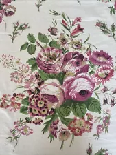 Lisa Fine Textiles Arabella Pink Floral Chintz Cotton Fabric 7 Yards