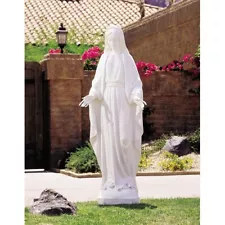 Our Lady Of Grace Statue, White 58'' High Church Size Statue, Large Statues