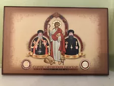 unbranded wood multicolor Coptic Orthodox Diocese 6.5" X 4" religious icon