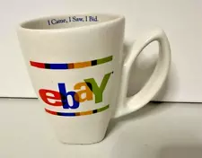 Ebay Logo Coffee Mug Tea Cup "I Came I Saw I Bid" USA Ceramic