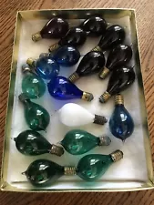 ANTIQUE EDISON GLASS ENVELOPE EXHAUST TIP CARBON FILAMENT CHRISTMAS LIGHT BULBS