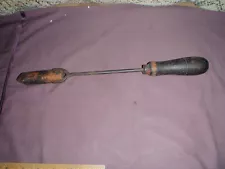 vintage copper soldering iron with wood handle 14"