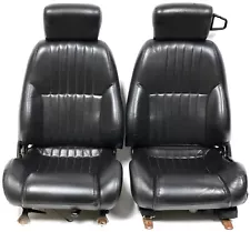 2000-2002 Firebird Trans Am Ebony Black Leather Seats Set Front And Rear USED