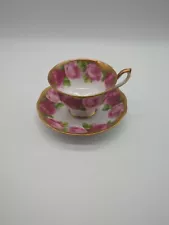 New ListingRoyal Albert Crown China Roses Teacup and Saucer