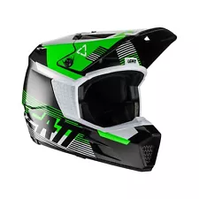 SALE! Leatt 3.5 V22 Black Green Dirt Bike MX SXS ATV Helmet - Adult 2X-Large