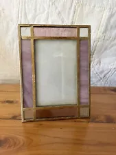 Fetco Stained Glass Picture Frame Pink Gold