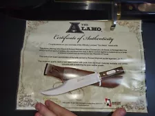 "THE ALAMO (1960)" BOWIE KNIFE REPLICA WITH ORIGINAL SHEATH AND CERTIFICATE