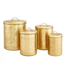 New_Old Dutch 4 Pc. "Avignon" Etched Canister Set, 4 Qt., 2 Qt.,_Antique