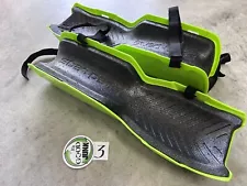 Sled Legs 23” Toy Wearable Snow Sledding Knee Skis w/ Straps Green Winter