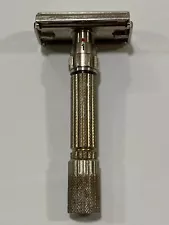 RARE !! GILLETTE RED DOT D-1 FAT BOY ADJUSTABLE RAZOR 1958 - LIKE NEW