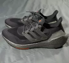 Adidas Shoes Mens 12 Ultra Boost 21 Black Gray Red Running Sneaker Outdoor