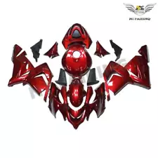 FD Injection Red Full Set Fairing Kit Fit for Kawasaki 2004 2005 ZX 10R c052