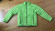 Marmot Men’s Size L Tullus 600 Fill Down Puffer Jacket Lime Green Full ZIp