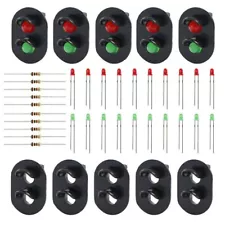 10X ABS Signal Heads With 3mm LEDs For Railway Signal HO / OO Scale Parts SALE.