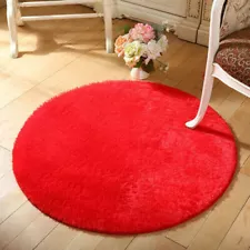 Small Round Circular Carpet Non Slip Floor Mat Soft Shaggy Area Rugs Circle Rugs