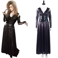 Bellatrix Lestrange Cosplay Costume Halloween Suit Full Set Carnival
