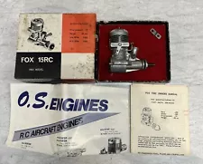 1965 VINTAGE FOX 15RC TWO STROKE NITRO MODEL AIRPLANE PLANE ENGINE RADIO CONTROL