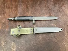 Original Swedish M1965 Military Rifle Knife Bayonet & Scabbard