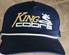 King Cobra Rope Navy Blue Snapback Cap 110 Flexfit By Yupoong Golf NWT