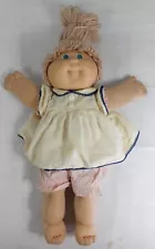 Cabbage Patch Coleco Girl Doll HM 3 Green Eyes, Wheat Poodle Hair Made In SPAIN