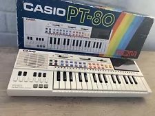 Casio PT-80 80s Organ Vintage In Box - Works- With Rom Pack Pop Michael Jackson