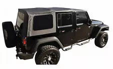 USED REPLACEMENT BLACK SOFT TOP TINT WINDOWS 10-17 FOR JEEP WRANGLER UNLIMITED (For: 2011 Jeep Wrangler)