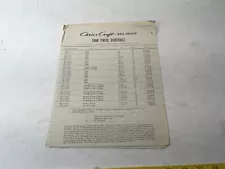 CHRIS CRAFT BOAT AD SALES PRICE SCHEDULE OPEN SEA SKIFF 1960 RANGER CRUISER PART