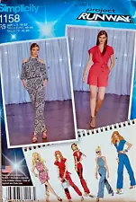 SIZES 14 16 18 20 22 BUST 36-44 SIMPLICITY 1158 PROJECT RUNWAY JUMPSUITS *UC/FF