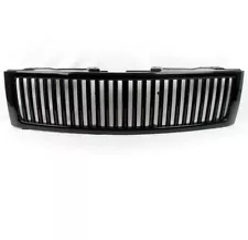 FOR 2007-2013 CHEVY SILVERADO 1500 VERTICAL UPPER HOOD GRILLE GLOSS BLACK USED