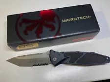 Microtech SOCOM Elite Manual Serrated Tanto Folder Pocket Knife in Box.