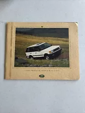 1995 Land Rover Range Rover 4.0 SE Vehicle Sales Booklet