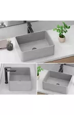 Bathroom Vessel Sinks Concrete Vessel Sink Rectangular 16"x12"