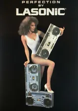 1980's LASONIC BOOM BOX GHETTO BLASTER 12 1/2" x 18 1/2" CARD STOCK POSTER