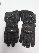 BUFFALO Leather Black Hard Armour Motorbike Motorcycle Gloves Gauntlets Size XL