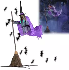 Halloween Animated Hovering Witch Animatronics Halloween Decoration Outdoor 12ft