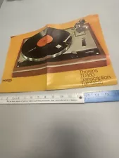 Thorens TD 160 Transcription Turntable Record Player Old Vintage Sales Poster