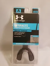 NIB UA Braces Under Armour Strapped Mouthguard Black