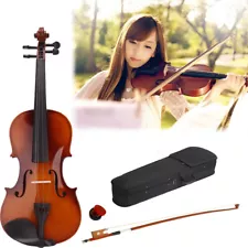 Hot Sale 1/2 Size Acoustic Violin Case Bow Rosin for Kid 9-10 years old Natural